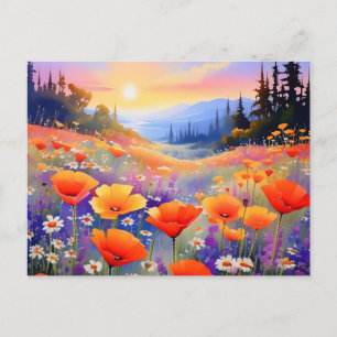 Postal Cachorros y maricones en flor