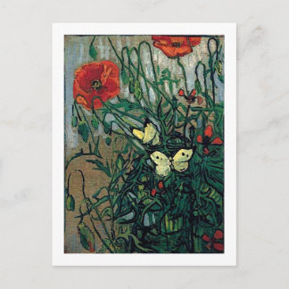 Postal Cachorros y mariposas Bella Artes Van Gogh