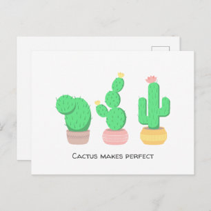 Postal Cacti Potente - Cactus Hace Perfecto