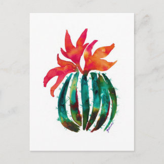 Postal Cactus Art Naranja