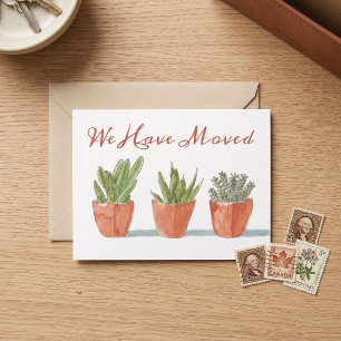 Postal Cactus Boho Acuarela Cambio de Dirección