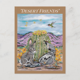 Postal Cactus, Conejo de Vida Silvestre para Animales del