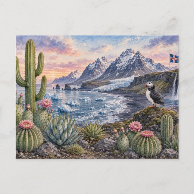 Postal Cactus de Montaña Cactus Botánicos (Anverso)