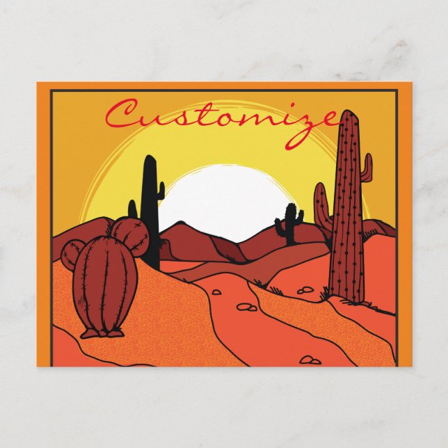 Postal Cactus del desierto Thunder_Cove (Anverso)