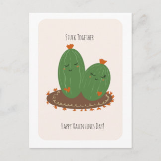Postal Cactus Doodle Valentines Day