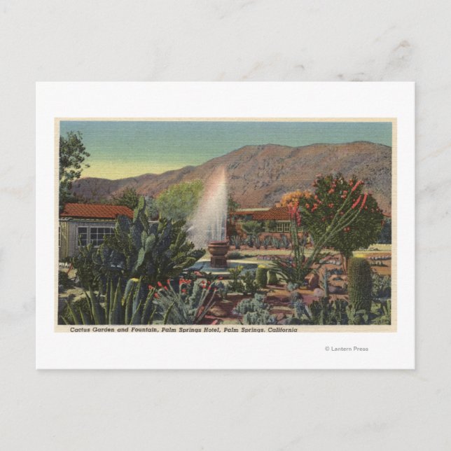 Postal Cactus Garden, Palm Springs Hotel (Anverso)