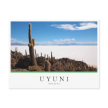 Cactus gigante en el Salar de Uyuni en Bolivia