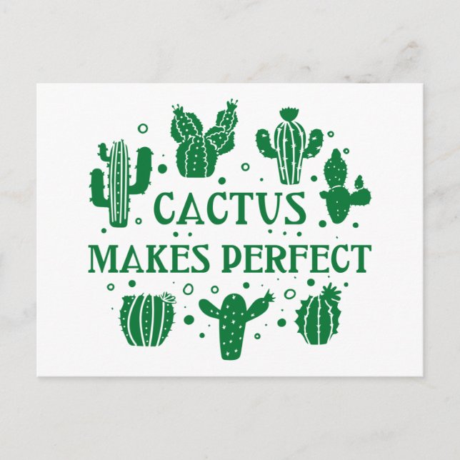 Postal Cactus hace perfecto (Anverso)