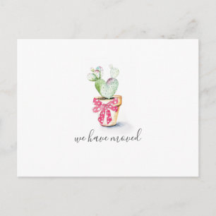 Postal Cactus Nuevo Anuncio de Movimientos de Vacaciones 