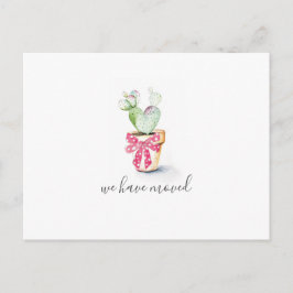 Postal Cactus Nuevo Anuncio de Movimientos de Vacaciones 