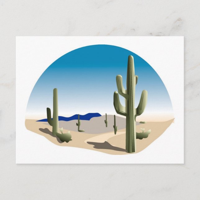 Postal Cactus Prairie Scene (Anverso)