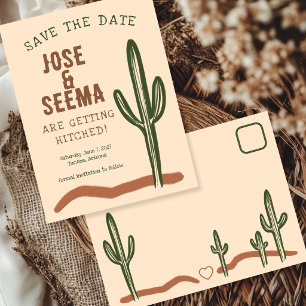 Postal Cactus Saguaro del Salvaje Oeste Dibujado a Mano P
