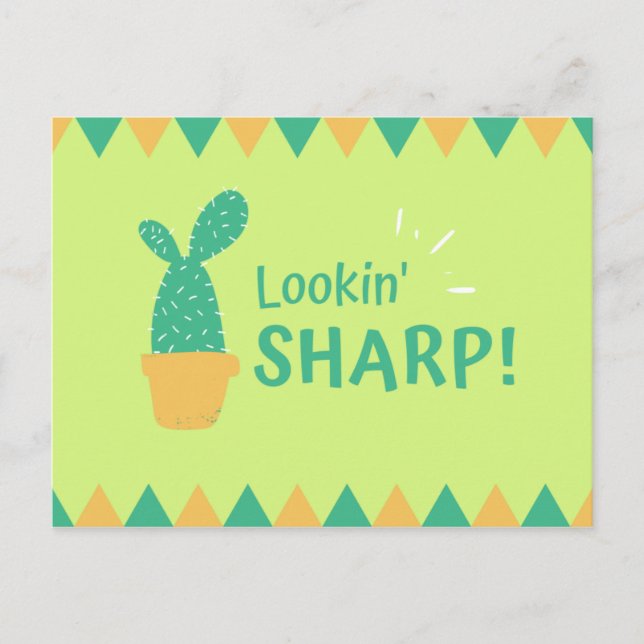 Postal Cactus Triangles Funny (Anverso)
