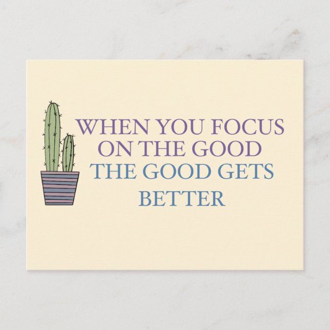 Postal Cactus y presupuesto positivo  (Anverso)