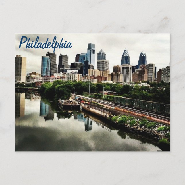 Postal Cada ciudad se desliza... Filadelfia (Anverso)