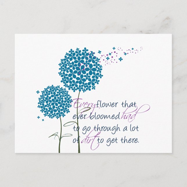 Postal Cada flor que alguna vez floreció... (Anverso)