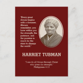 Postal Cada gran sueño BHM HARRIET Cita de TUBMAN