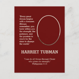 Postal Cada gran sueño BHM HARRIET Cita de TUBMAN