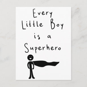 Postal cada niño pequeño es un superhéroe