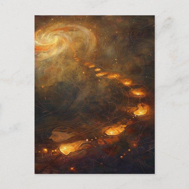 Postal Cada paso es un ritual — Diseño de trazado místico (Anverso)