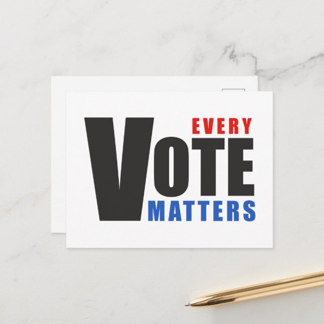 Postal Cada voto importa - tu voto es tu poder (Anverso/Reverso In Situ)