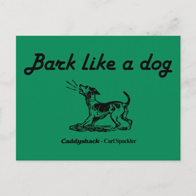 Postal Caddyshack | Barca Como Perro! (Anverso)