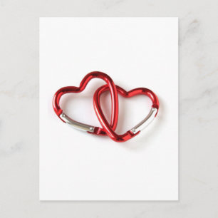 Postal Cadena de teclas de forma cardíaca. Amor