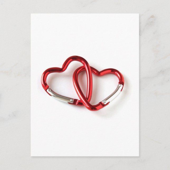 Postal Cadena de teclas de forma cardíaca. Amor (Anverso)