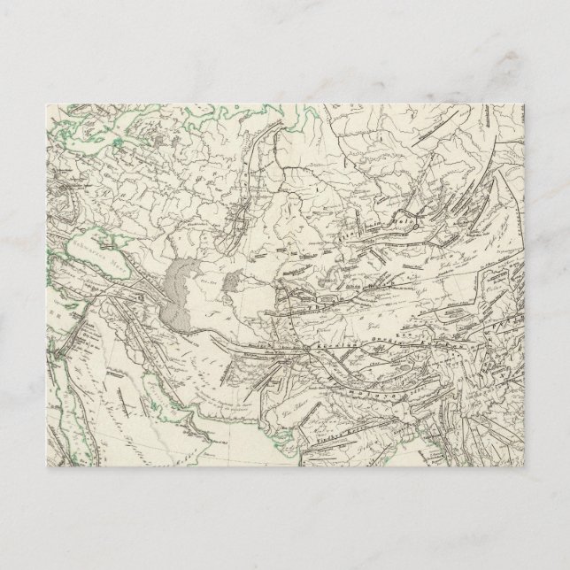 Postal Cadenas de montaña de Asia y Europa (Anverso)