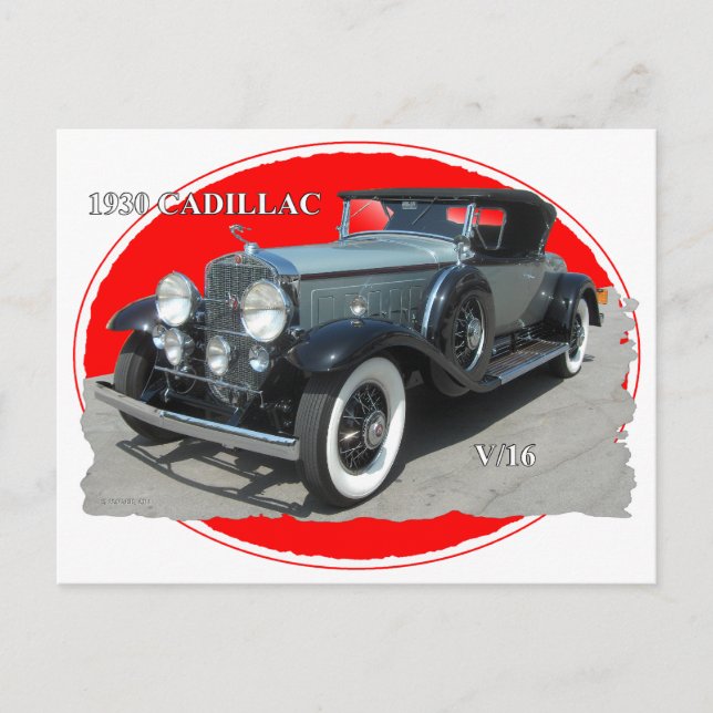 POSTAL CADILLAC 1930 V/16 (Anverso)