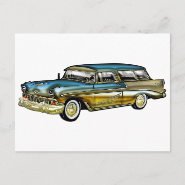 Postal Cadillac clásico 2 puertas tapa dura (Anverso)