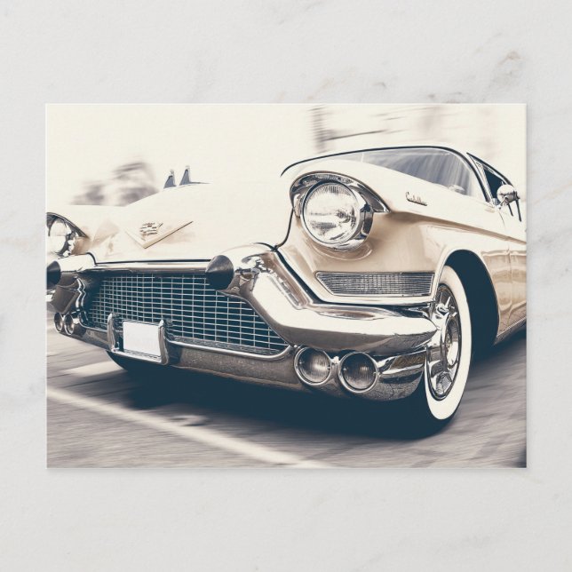 Postal Cadillac clásico americano (Anverso)