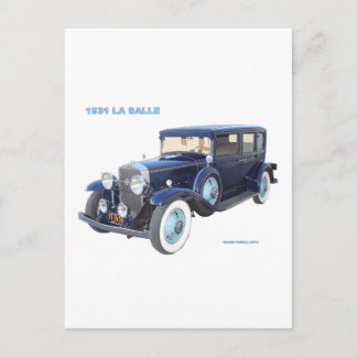 POSTAL CADILLAC LA SALLE 1931