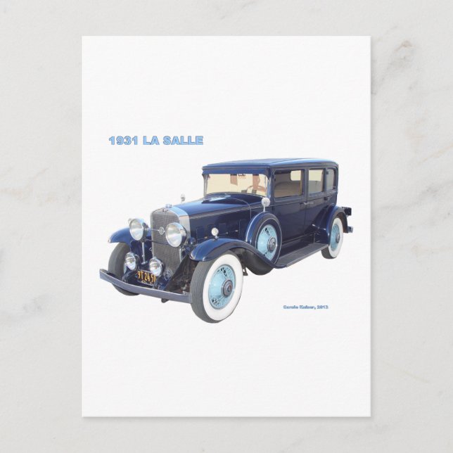 POSTAL CADILLAC LA SALLE 1931 (Anverso)