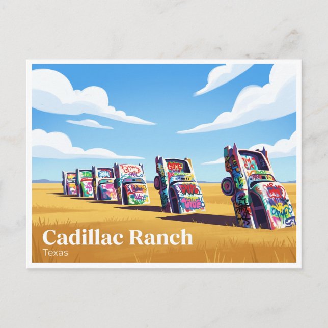 Postal Cadillac Ranch Amarillo Texas (Anverso)