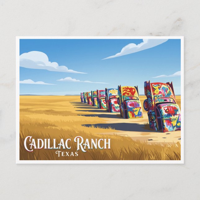Postal Cadillac Ranch Amarillo Texas (Anverso)