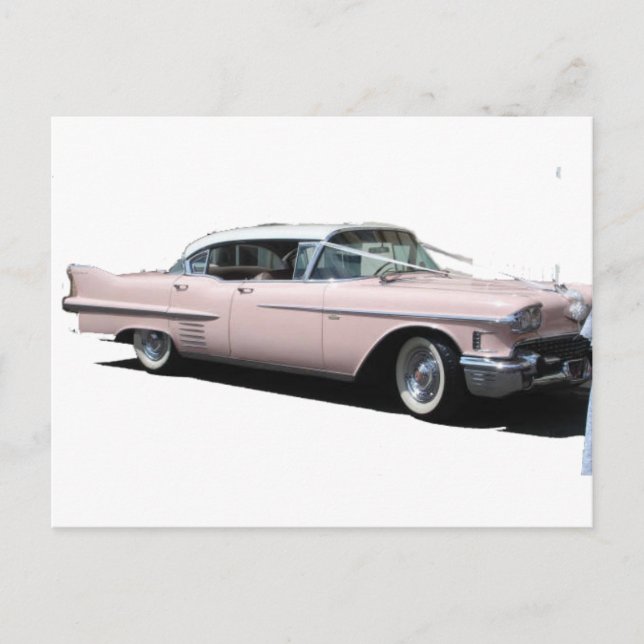 Postal Cadillac rosado (Anverso)