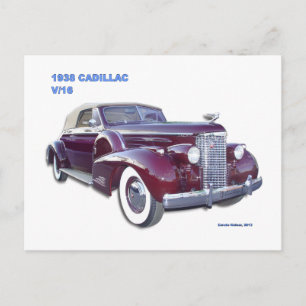 POSTAL CADILLAC V-16 1938