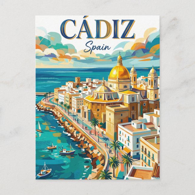 Postal Cádiz España (Anverso)