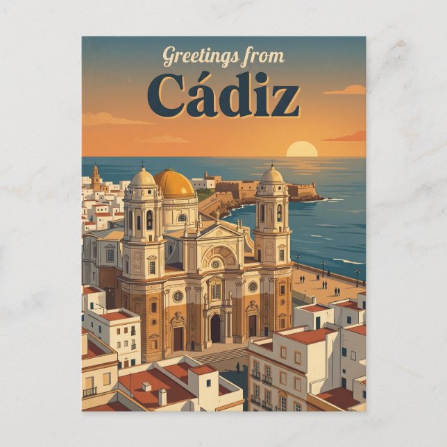 Postal Cádiz España (Anverso)