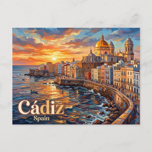 Postal Cádiz España (Anverso)