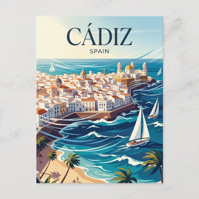 Postal Cádiz España (Anverso)
