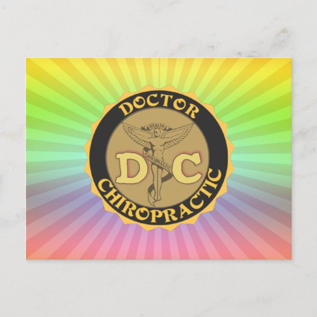 POSTAL CADUCER CHIROPRACTICO MÉDICA DE LOGO DE DC (Anverso)