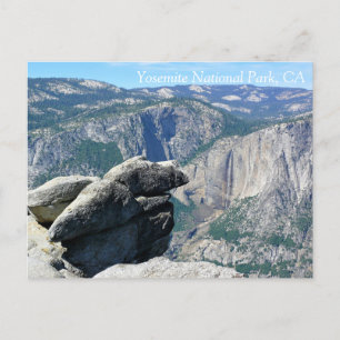 Postal Cae el alto yosemite desde el punto glaciar, CA Po