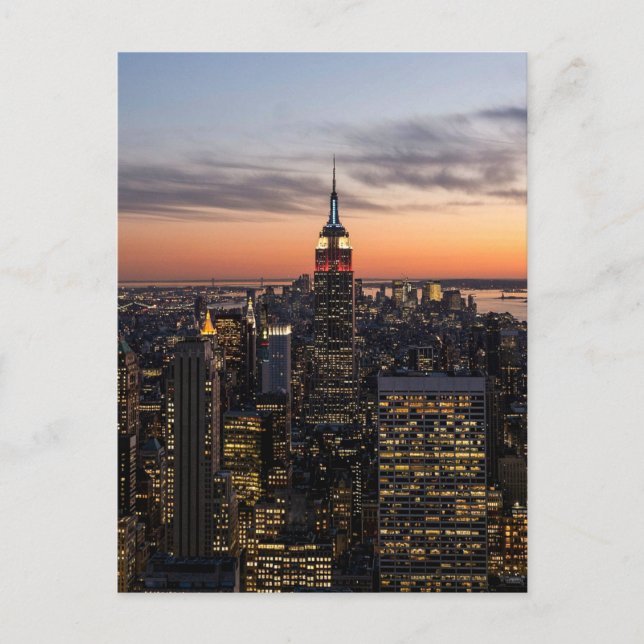 Postal Cae el atardecer en Manhattan - Postcard (Anverso)