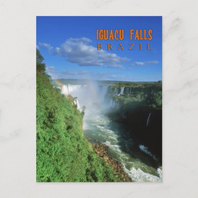 Postal Cae el Iguacú en Brasil (Anverso)