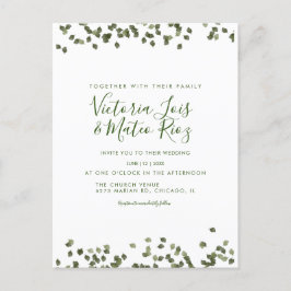 Postal Cae la caída de las hojas Boda ruso otoño