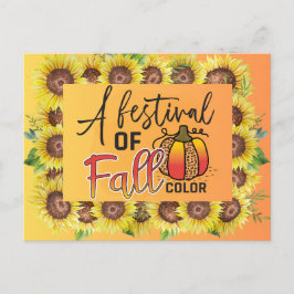 Postal Cae un festival de color otoño Acción de Gracias