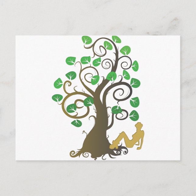 Postal Caer del árbol familiar (Anverso)