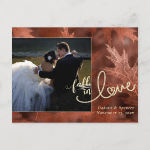 Postal Caer enamorada del otoño   Rust Photo Gracias